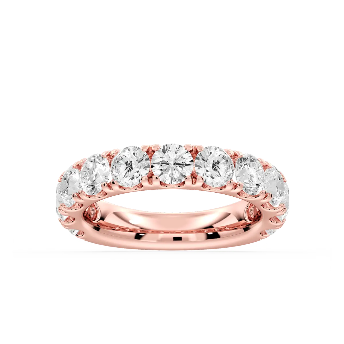 Round Shape Lab Grown Diamond Wedding Band
